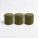 Ver imagem 2 de Kit 03 Puff Perse 36cm Redondo Decorativo Sala Quarto Tecido Bouclé