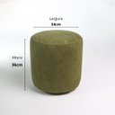 Ver imagem 3 de Kit 03 Puff Perse 36cm Redondo Decorativo Sala Quarto Tecido Bouclé