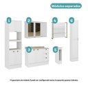 Ver imagem 5 de Cozinha Completa com Balcão Milla Rose 11 Portas 3 Gavetas MDF Branco Móveis Carraro