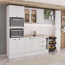 Ver imagem 1 de Cozinha Completa com Balcão Milla Rose 11 Portas 3 Gavetas MDF Branco Móveis Carraro