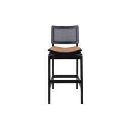 Banqueta Alta Bistrô Cozinha Moderna Luxo Preto Megan:couro Ecológico Durango Kaki - 5