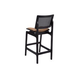 Banqueta Alta Bistrô Cozinha Moderna Luxo Preto Megan:couro Ecológico Durango Kaki - 2