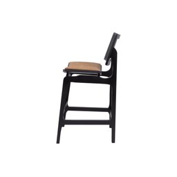 Banqueta Alta Bistrô Cozinha Moderna Luxo Preto Megan:couro Ecológico Durango Kaki - 6
