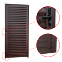 Ver imagem 2 de Porta Veneziana Alumínio 86 Esq Marrom Corten Brimak