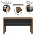 Ver imagem 5 de Mesa Escritorio 136x60 cm e Gaveteiro 3 Gavetas 61x44 cm Nogal Preto Artany