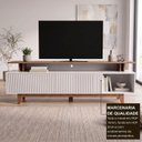 Ver imagem 4 de Rack para TV até 60 Polegadas Lorena 100% MDF 2 Portas Ripadas