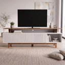 Ver imagem 1 de Rack para TV até 60 Polegadas Lorena 100% MDF 2 Portas Ripadas
