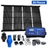 KIT AQUECIMENTO SOLAR PISCINA 20 PLACAS 3MT+ CONTROL+ VALVS - 1