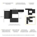 Ver imagem 3 de Cozinha Compacta com Mesa Dobrável Mp2008 Sofia Multimóveis Preta