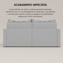 Ver imagem 7 de Sofá Cama Retrátil em Madeira Eucalipto e Linho 220cm Flórida