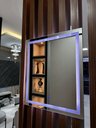 Ver imagem 3 de Espelho Retangular Grande Jateado com Led 60x80 4mm, Decoração, Banheiro, Maquiagem:led Branco Frio