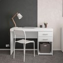 Ver imagem 1 de Mesa de Escritório Malta 120cm 2 Gavetas Branco Politorno Móveis