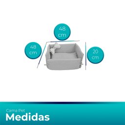 Caminha para Cachorro Pet e Gato em Linho - Meu Estofado Caminha para Cachorro Pet Gato Linho Cama - 4
