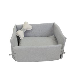 Caminha para Cachorro Pet e Gato em Linho - Meu Estofado Caminha para Cachorro Pet Gato Linho Cama - 1