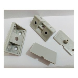 Suporte Plástico para Móveis 04 Furos Cinza 100 Peças (254)