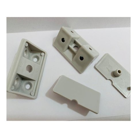 Suporte Plástico para Móveis 04 Furos Cinza 100 Peças (254)
