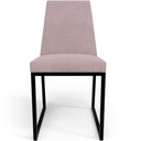 Ver imagem 6 de Kit 02 Cadeiras Para Sala De Jantar Base Aço Industrial Preto Dafne L02 Suede Rosê - Lyam Decor