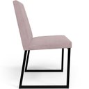 Ver imagem 7 de Kit 02 Cadeiras Para Sala De Jantar Base Aço Industrial Preto Dafne L02 Suede Rosê - Lyam Decor