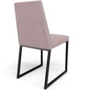 Ver mais imagens de Kit 02 Cadeiras Para Sala De Jantar Base Aço Industrial Preto Dafne L02 Suede Rosê - Lyam Decor