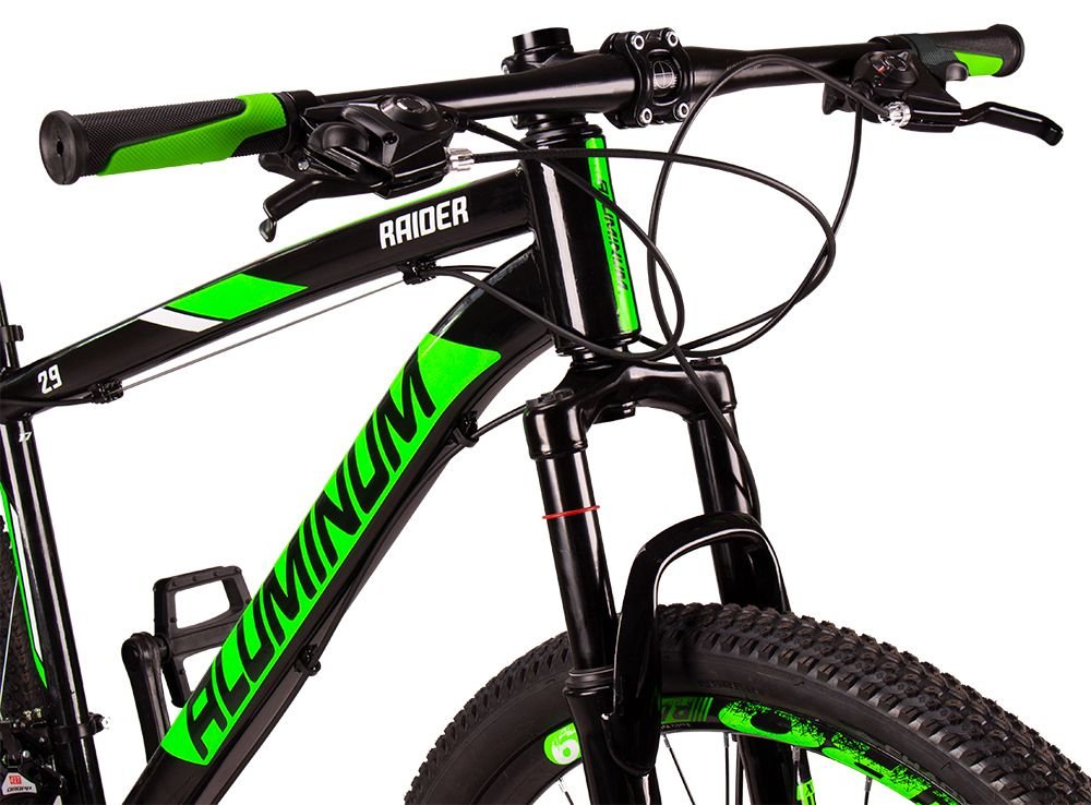 Bicicleta 29 Aluminum Raider 24 Marchas Index Freio a Disco - 17 - Verde - 5