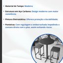 Ver imagem 3 de Conjunto Mesa Alta Bar Bistrô Redonda Preta 2 Bancos Imbuia Industrial Black Don Castro Decor Indust