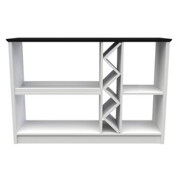 Aparador Isis p/Sala de Jantar e Estar Off White/Preto New Ceval - 1