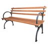BANCO DE JARDIM BOLA ESTILO PRAÇA DE MADEIRA MACIÇA 150CM - 2