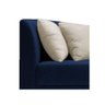 Recamier Heitor 160cm Com Almofada Lado Direito Suede Cor Azul Marinho/bege - 3