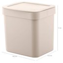 Ver imagem 3 de Kit Lixeira 2,5l Trium ou Compacta e Porta Talheres Organizador Pia Cozinha ou Bege