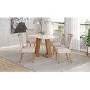 Ver imagem 2 de Mesa Jantar Lins 120 4 Cadeiras Malu Linho - Henn