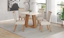 Ver imagem 2 de Mesa Jantar Lins 120 4 Cadeiras Malu Linho - Henn