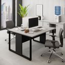 Ver imagem 1 de Mesa de Trabalho para Escritório 2 Lugares Cs Pre 1,35m F5