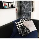 Ver imagem 2 de Almofada de nó Escandinavo Minimalista Preto e Branco