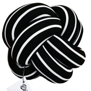 Almofada de nó Escandinavo Minimalista Preto e Branco