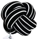 Ver imagem 1 de Almofada de nó Escandinavo Minimalista Preto e Branco