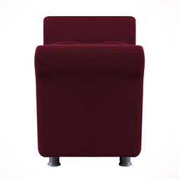 Recamier Baú Sapateira Louis 160x Cama Queen Size Suede Vinho - Majú Deor - 3
