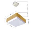 Ver imagem 2 de Lustre para Sala de Jantar Vivare Md-4402 Cúpula em Tecido 40x40cm Cor Palha Bivolt