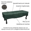 Ver imagem 3 de Puff Recamier Retrô Luis Xv Captonê Vicenza 90cm Veludo S04 Cor Verde