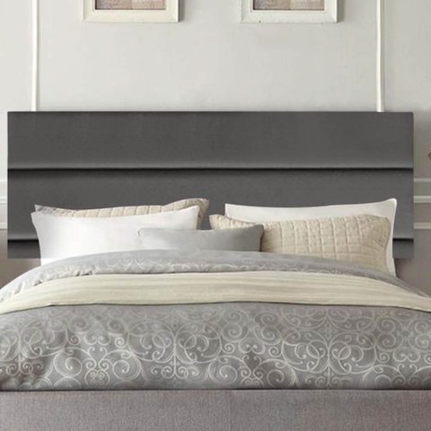 Painel Cabeceira Estofada Argentina 195cm Cama Box King Suede Cinza Escuro- Mabe Magazine