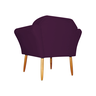 Poltrona Decorativa Para Sala Comercial Amélia Suede Roxo - LM DECOR - 5