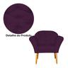Poltrona Decorativa Para Sala Comercial Amélia Suede Roxo - LM DECOR - 3