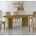Ver imagem 2 de Mesa Isís Tampo Orgânico Freijó 6 Cadeiras Isís - Leifer