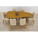 Ver imagem 1 de Mesa Isís Tampo Orgânico Freijó 6 Cadeiras Isís - Leifer