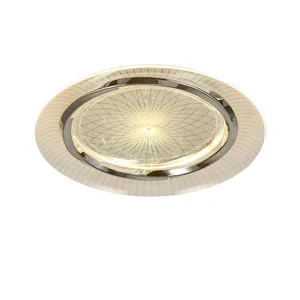 Plafon Led Redondo 50cm 60w 3000k/4500k/6000k 4500lm Bivolt Metal Cromado e Acrílico