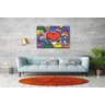Quadro Decorativo Romero Britto Sala Casal Heart Kids - 2