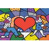 Quadro Decorativo Romero Britto Sala Casal Heart Kids - 3