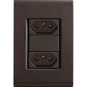 Ver imagem 1 de Conjunto 4x2 com 2 Tomadas 2p+t 10 a 250 V Tramontina Liz Grafite Tramontina