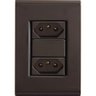 Conjunto 4x2 com 2 Tomadas 2p+t 10 a 250 V Tramontina Liz Grafite Tramontina - 1