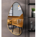 Ver imagem 1 de Espelho Decorativo Orgânico 02 com Moldura Lâmina de Madeira