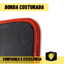 Ver imagem 4 de Mousepad Gamer Borda Costurada Grande 70 X 35 Cm - Vermelho